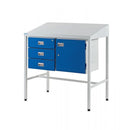 Dark Cyan Team Leader Workstations - Triple Drawer & Cupboard