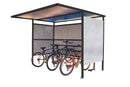 Light Slate Gray Traditional Cycle Shelter With Perforated Sides