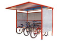 Slate Gray Traditional Cycle Shelter With Perforated Sides