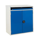 Dark Cyan Double Door Computer Workstation