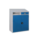 Gray Double Drawer & Shelf Standard Workstation